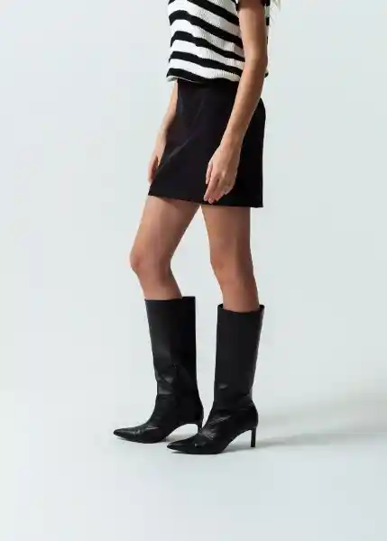 Falda Mujer Negro Puro Ultraoscuro 10 541G370 Naf Naf