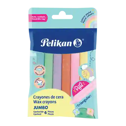 crayon jumbo pastel x 6 Pelikan