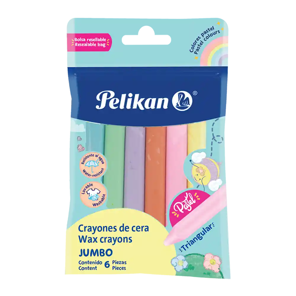 crayon jumbo pastel x 6 Pelikan