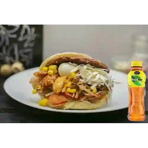Combo Arepa Especial + Fuze Tea Limón 400ML