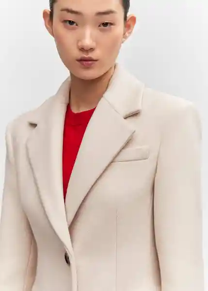 Abrigo Linda Beige Talla 24 Mujer Mango