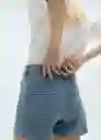 Short Clea Tejano Medio Talla 40 Mujer Mango