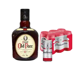 Combo Whisky Old Parr + Six Pack Budweiser