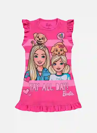 Barbie Camiseta Pijama Niña Junior Fucsia Talla 8