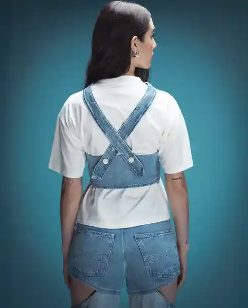 Camisa Mujer Azul Talla L 312G004_AZU114604