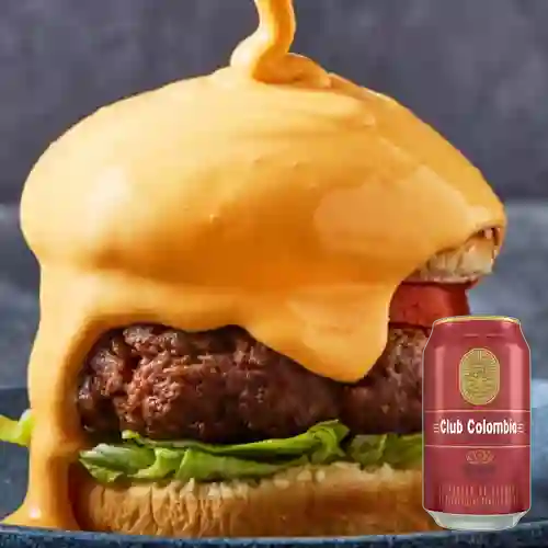 Combo Burger Brutal Queso + Club Colombia Roja 330 ml