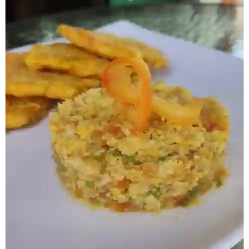 Delihuevos en Perico con Patacones