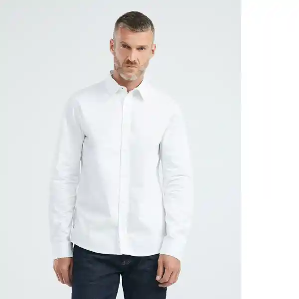 Camisa Shirt With Details Manga Larga Blanco Talla S Chevignon