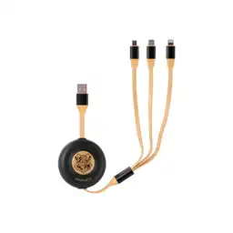 Cable de Carga 3 en 1 Serie Harry Potter Negro Miniso