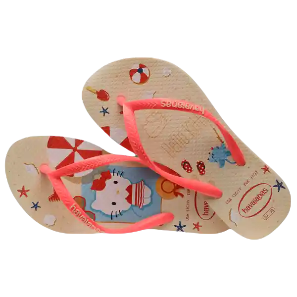 Sandalias Kids Hello Kitty Dorado Talla 28 4145748 Havaianas