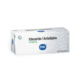 Mk Irbesartán/Amlodipino (150 mg/5 mg) 30 Tabletas