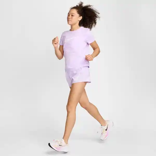 Nike Camiseta W One Swsh Hbr Df Ss Top Para Mujer Morado Talla L