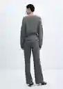Pantalón Cindy Gris Talla 42 Mujer Mango