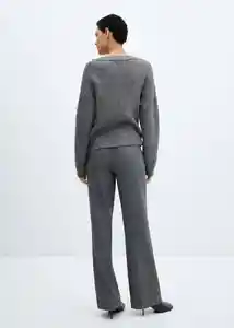 Pantalón Cindy Gris Talla 42 Mujer Mango
