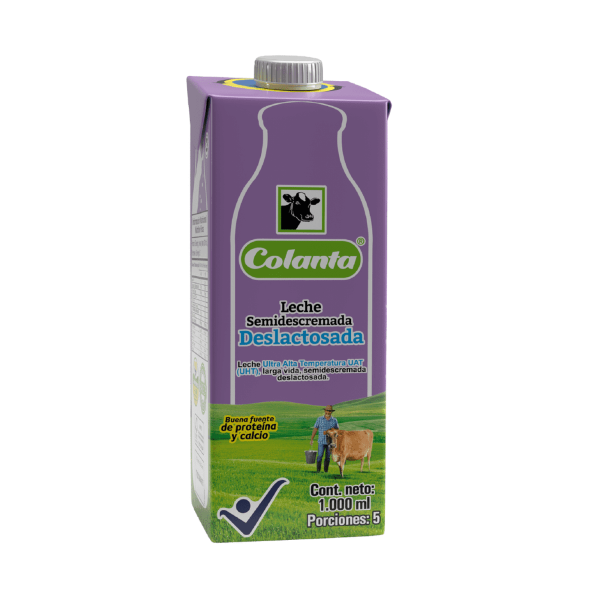 Colanta Leche Semidescremada Deslactosada 1 l