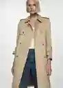 Saco Trench Polana Beige Talla S Mujer Mango