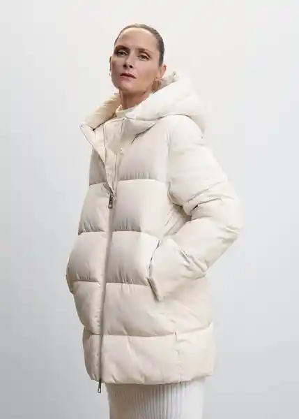 Abrigo Anorak Tokyo Offwhite Talla XL Mujer Mango