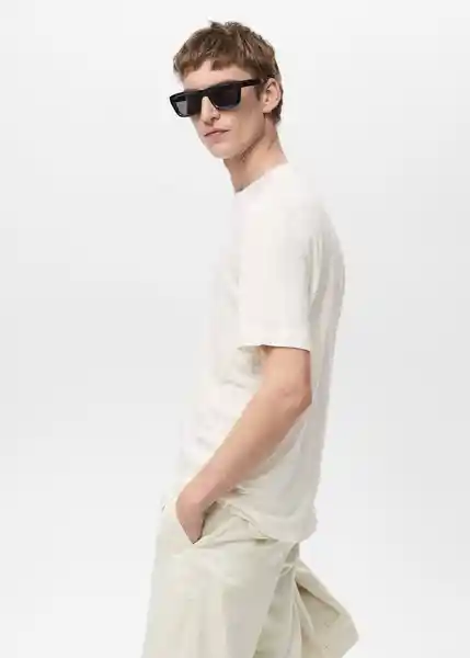 Camiseta Liman Blanco Talla S Hombre Mango