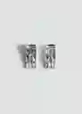 Pendientes Shinny Plata Talla 99 Mujer Mango
