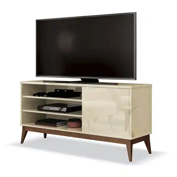 Muebles 2020 Mesa tv Vince Blanco Apagado/Savana