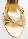 Sandalias Noto1 Mujer Oro Talla 40 Mango