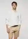 Camisa Polo Petén Blanco Talla L Hombre Mango