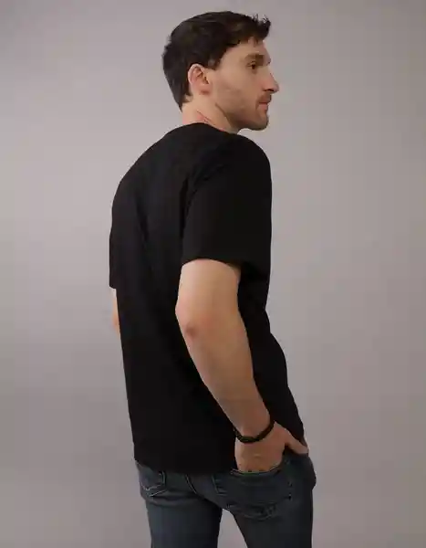 Camiseta Hombre Negro Talla: LARGE 3774001 American Eagle