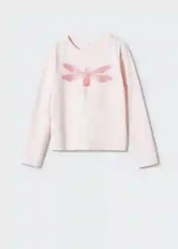 Camiseta Libélula Rosa Pastel Talla 12 Niñas Mango