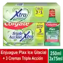 Colgate Enjuague bucal Ice Glacial + Crema Dental Triple Acción