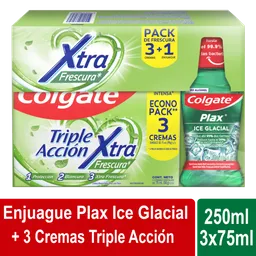 Colgate Enjuague bucal Ice Glacial + Crema Dental Triple Acción