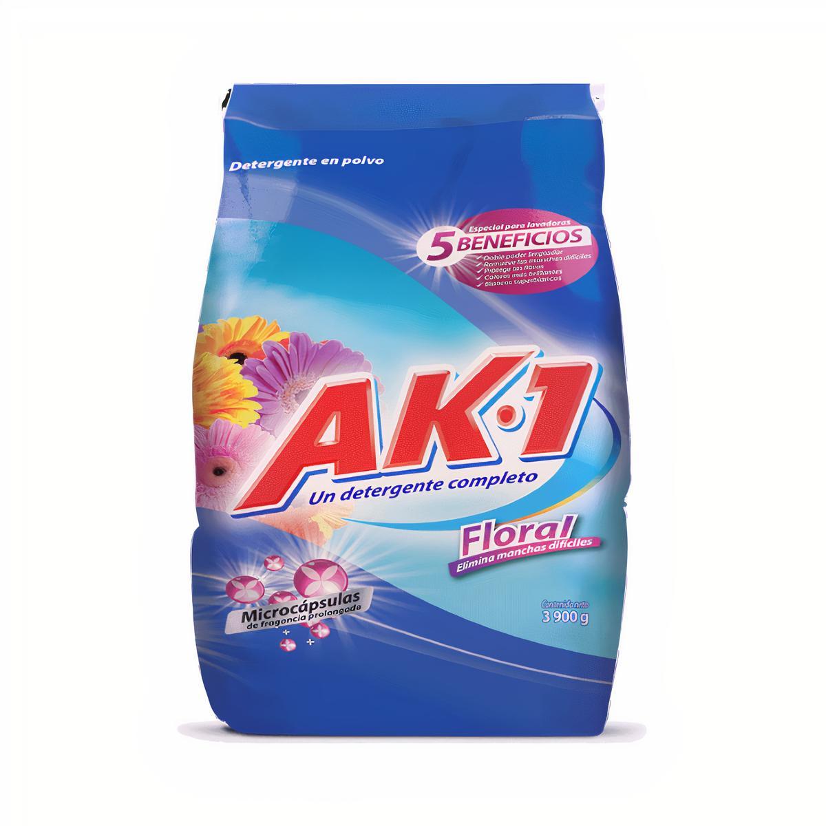 Ak-1 Detergente en Polvo Floral 5 Beneficios 3900 g