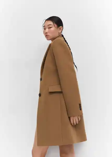 Abrigo Khalo Camel Talla S Mujer Mango