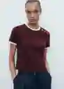 Camiseta Pirti Burdeos Talla L Mujer Mango