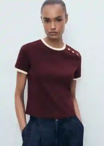 Camiseta Pirti Burdeos Talla L Mujer Mango