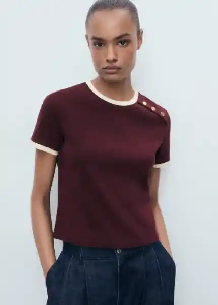Camiseta Pirti Burdeos Talla L Mujer Mango