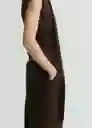 Blusa Flequi Marrón Talla M Mujer Mango