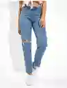 Jean 90s Azul Talla 4 Regular Mujer American Eagle