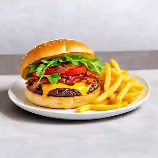 Combo hamburguesa + papas