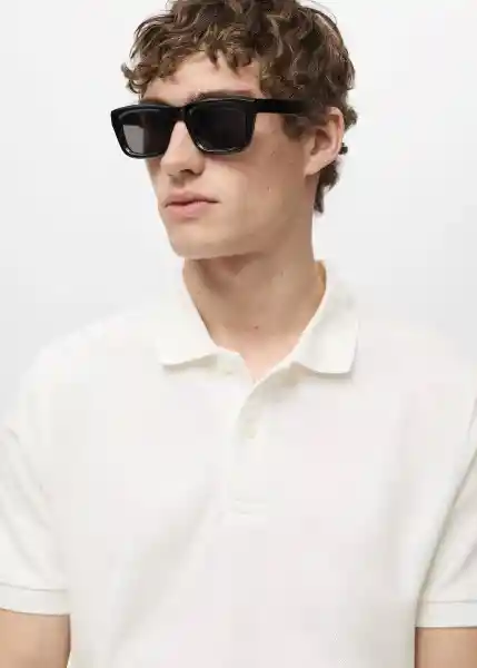 Camiseta Polo Rea Blanco Talla XS Hombre Mango