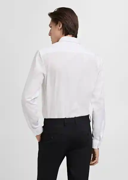 Camisa Emeritol Blanco Talla M Hombre Mango