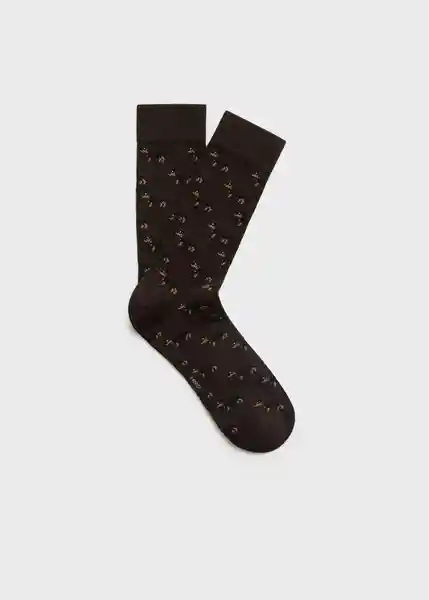 Calcetines Allover2 Marron Talla 42 Hombre Mango