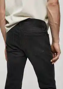 Jean Jan Tejano Gris Oscuro Talla 36 Hombre Mango