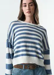 Tejido Mujer Azul Colonia Medio Talla M 583G056 Naf Naf