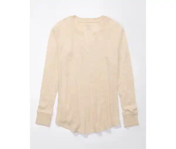 Camiseta Mujer Beige Talla Small American Eagle