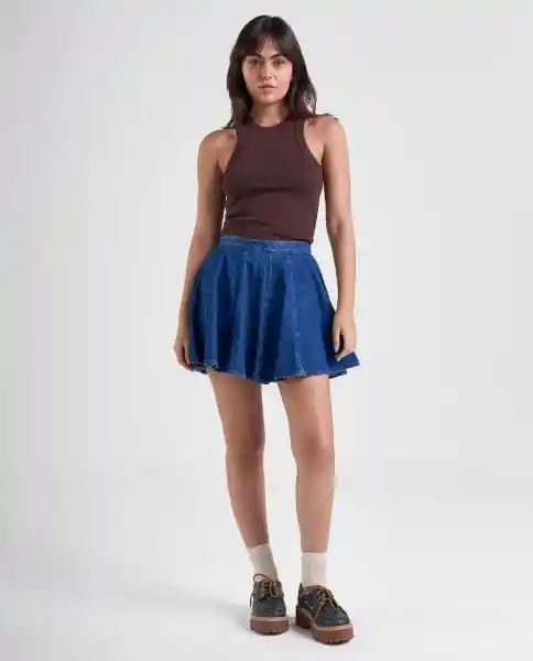 Falda Mujer Azul Talla 10 349G000_AZU174429 Americanino