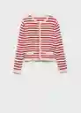 Cárdigan Eliot Rojo Talla M Mujer Mango