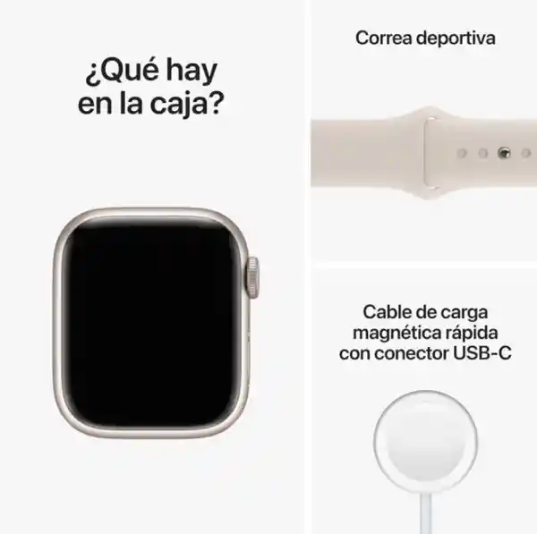 Apple Watch Series 8 Gps Correa Deportiva Blanco Estrella 41 mm