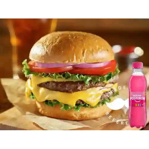 Combo Hamburguesa Doble Mix + Manzana 250 ml