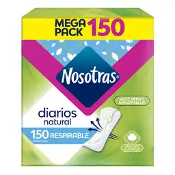 Protectores Diarios Nosotras Natural Respirable  X 150Und