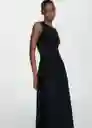 Vestido Valvi Negro Talla XS Mujer Mango